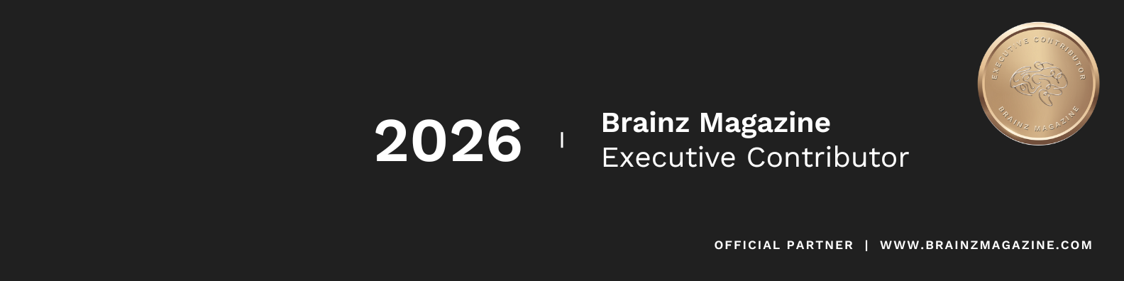 2026 Brainz Magazine Executive Contributor badge